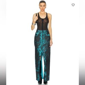 Slit Denim Maxi Skirt 🔥